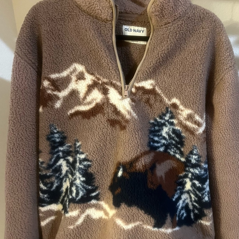 Old Navy Brown Zip Up Sweater
